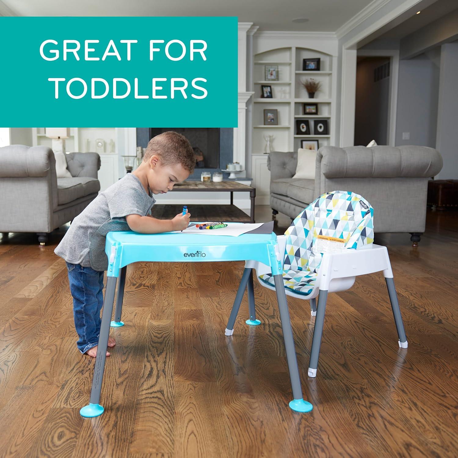 imageEvenflo 4in1 Eat ampamp Grow Convertible High Chair PolyesterPop Star Gray