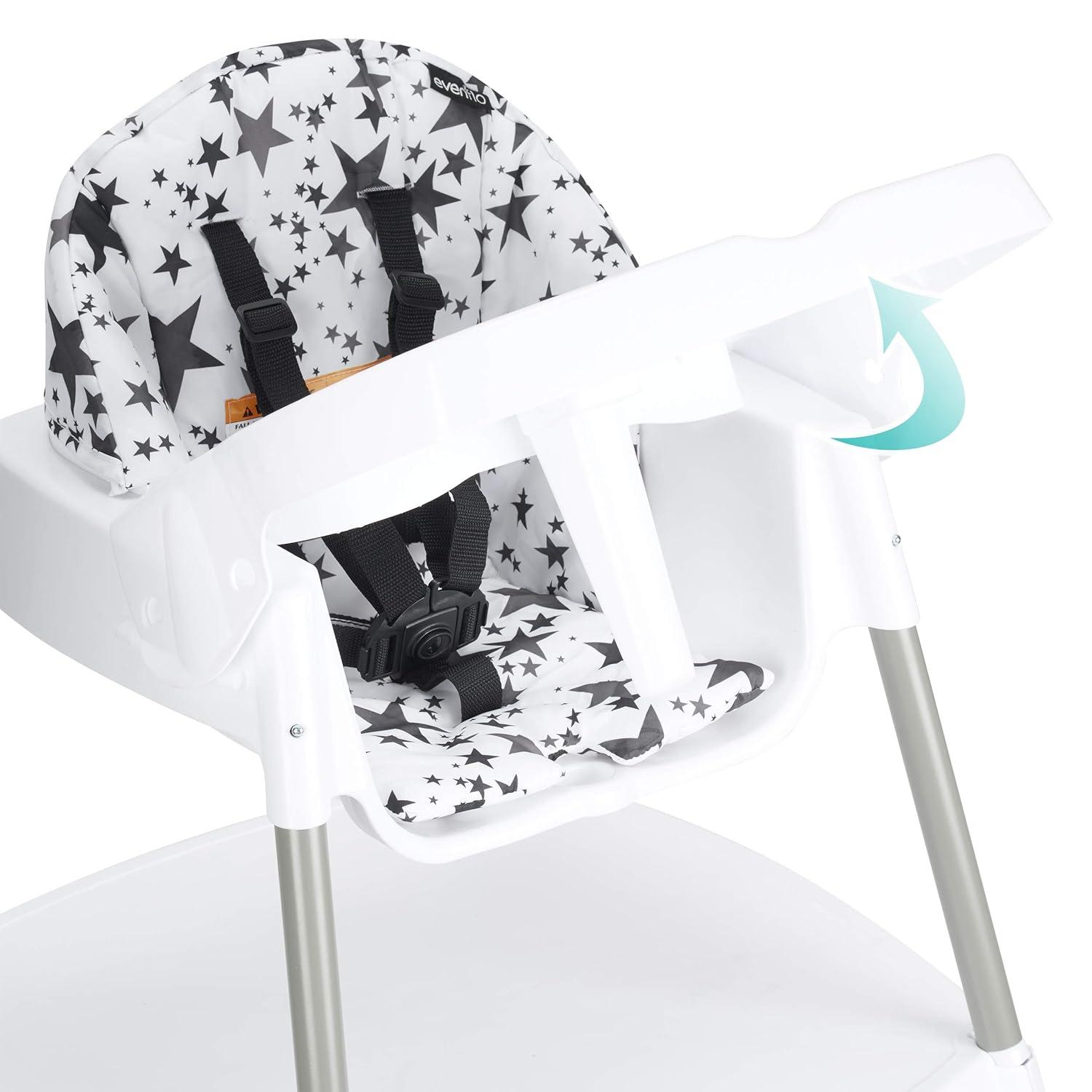 imageEvenflo 4in1 Eat ampamp Grow Convertible High Chair PolyesterPop Star Gray
