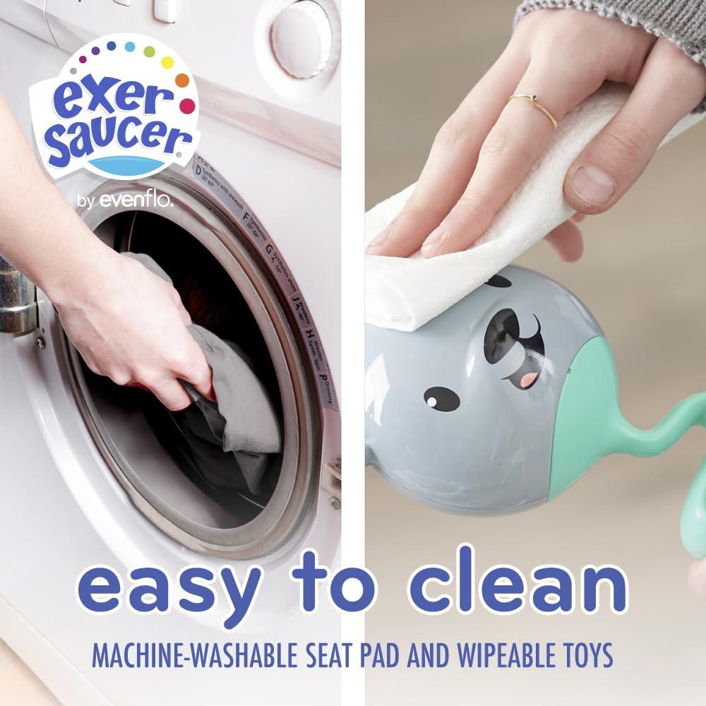 imageEvenflo Exersaucer Woodland Wonder Baby Activity Center 13 Colorful Activities with Full 360Degree Spin and Enhanced Springs for Bouncing Fun