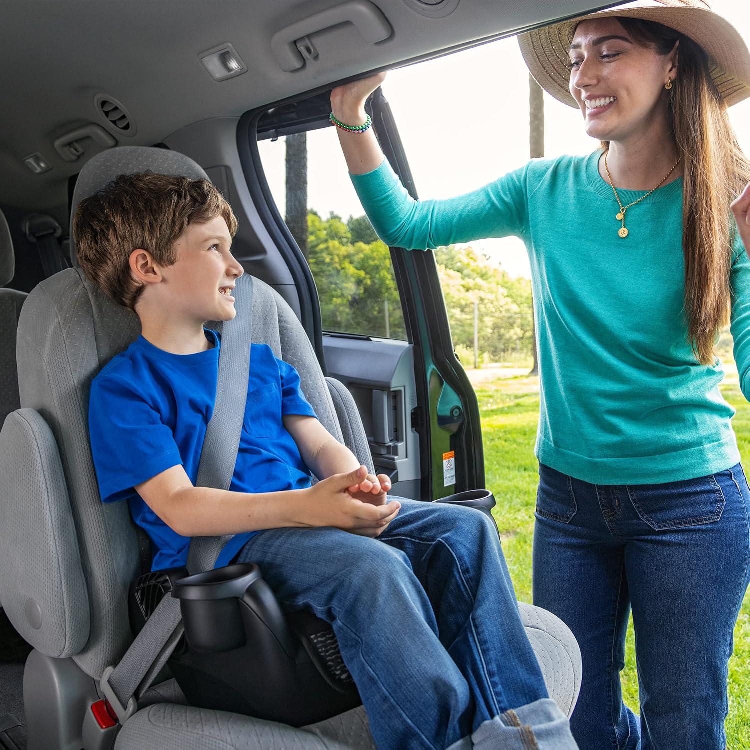 imageEvenflo GoTime No Back Booster Car Seat Blue AstroAmore Pink