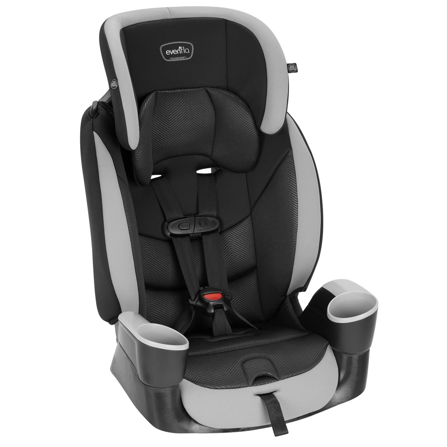 imageEvenflo HighBack Booster Car Seat with Harness 22 to 110lbs Maestro Sport Granite GrayGranite Gray
