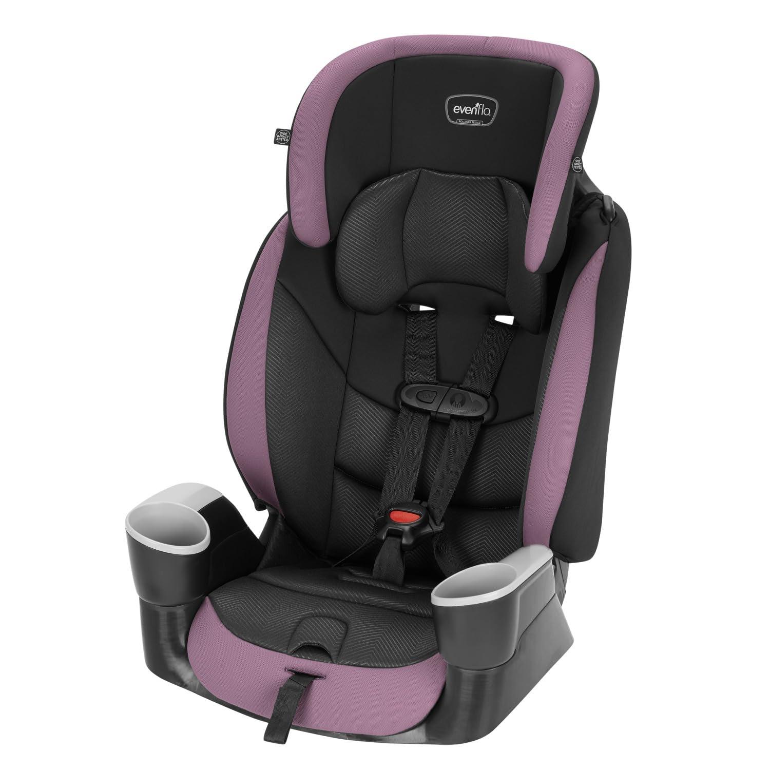 imageEvenflo HighBack Booster Car Seat with Harness 22 to 110lbs Maestro Sport Granite GrayWhitney