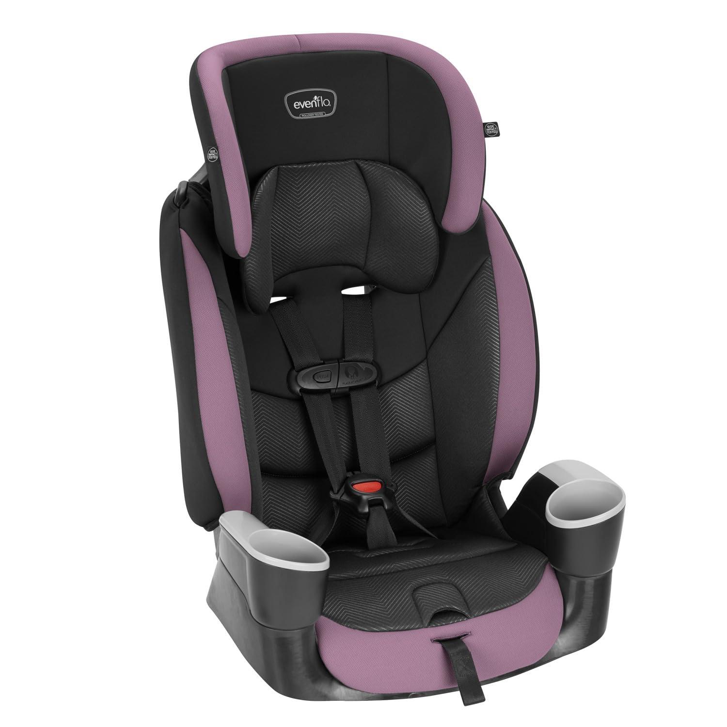 imageEvenflo HighBack Booster Car Seat with Harness 22 to 110lbs Maestro Sport Granite GrayWhitney