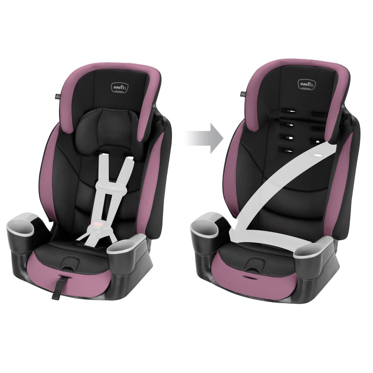 imageEvenflo HighBack Booster Car Seat with Harness 22 to 110lbs Maestro Sport Granite GrayWhitney