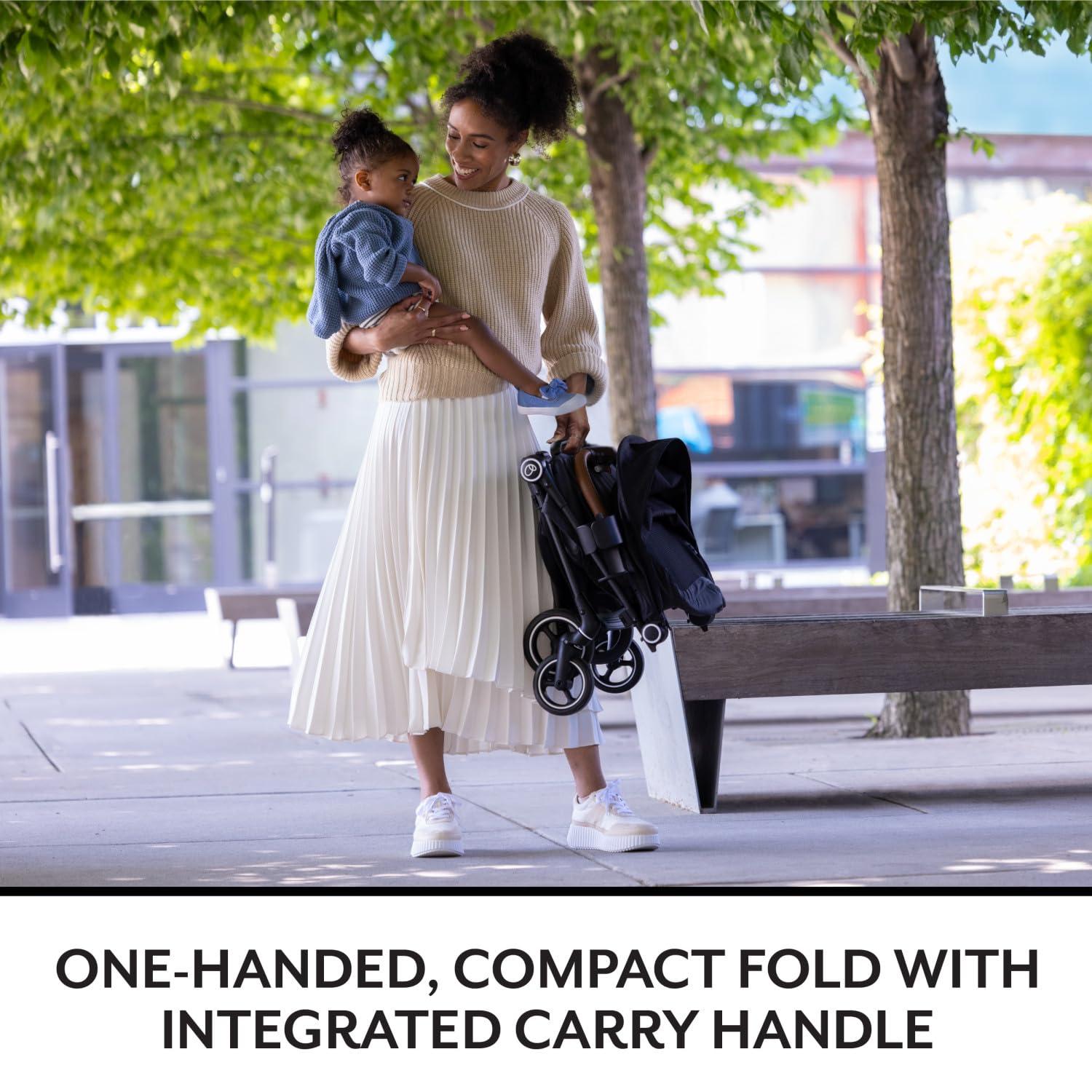 imageEvenflo Hummingbird UltraLightweight Carbon Fiber Stroller Crest GrayCaslon Green