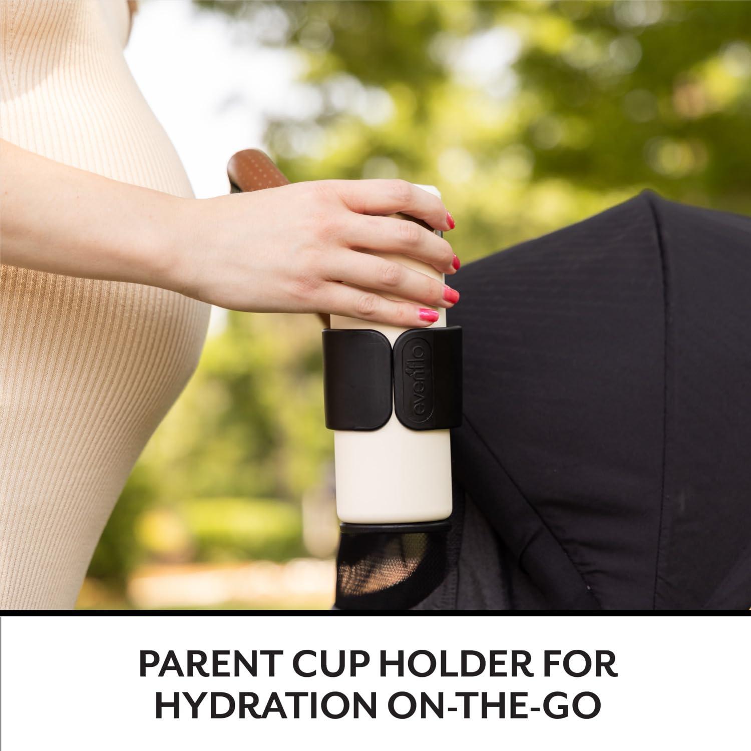 imageEvenflo Hummingbird UltraLightweight Carbon Fiber Stroller Crest GrayCaslon Green