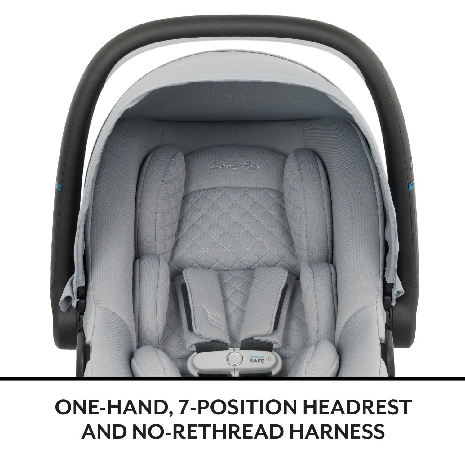 imageEvenflo LiteMax NXT RearFacing Lightweight Preemie and Infant Car Seat 330lbs with SensorySoothe Easy Install with Base QuartzAgate