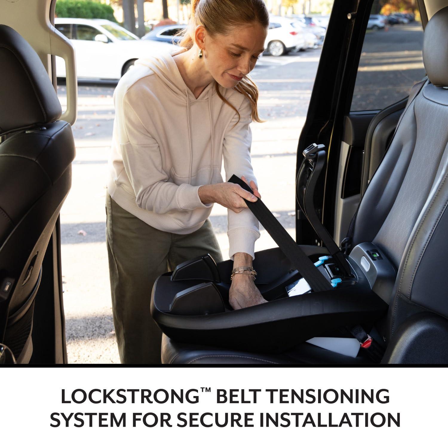 imageEvenflo LiteMax NXT RearFacing Lightweight Preemie and Infant Car Seat 330lbs with SensorySoothe Easy Install with Base QuartzAnchor Gray