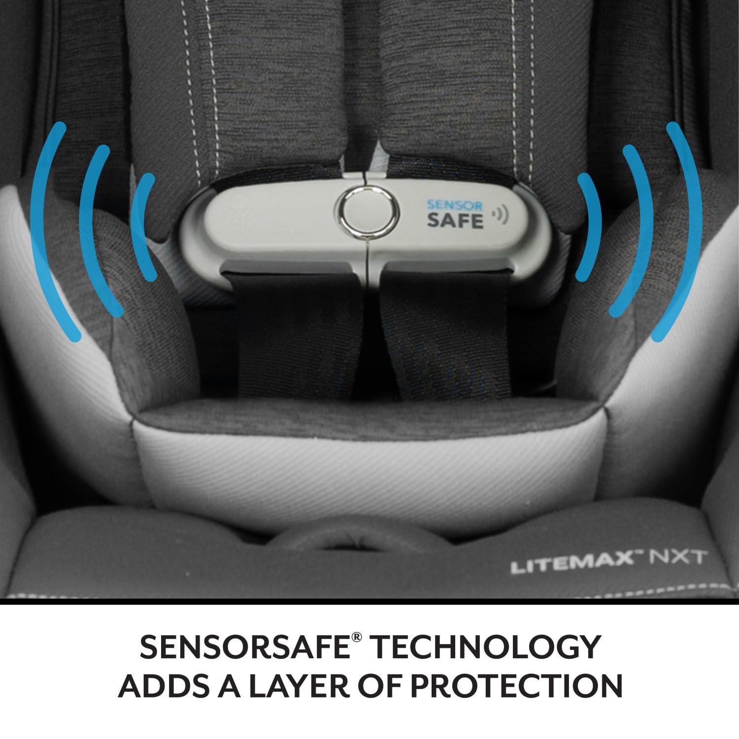 imageEvenflo LiteMax NXT RearFacing Lightweight Preemie and Infant Car Seat 330lbs with SensorySoothe Easy Install with Base QuartzPrimrose Pink