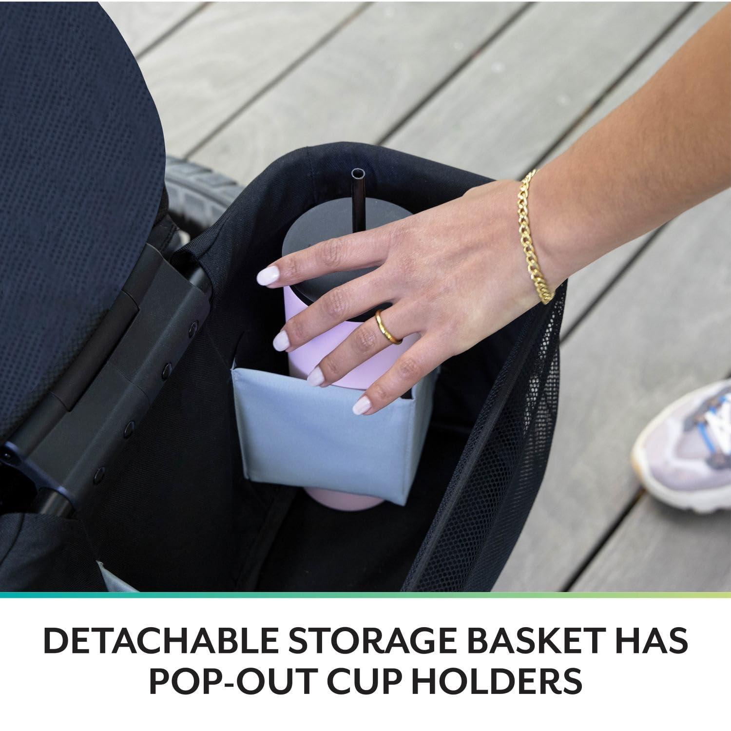 imageEvenflo Pivot Xplore Dreamz AllTerrain Stroller Wagon with Bassinet Insert Voyager GreenJetsetter Black