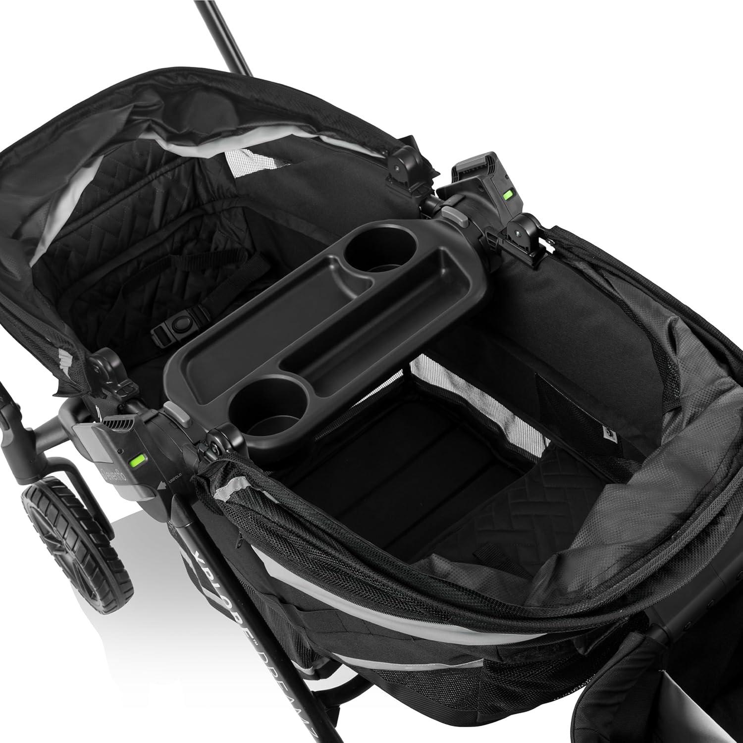 imageEvenflo Pivot Xplore Dreamz AllTerrain Stroller Wagon with Bassinet Insert and Adaptor Jetsetter Black