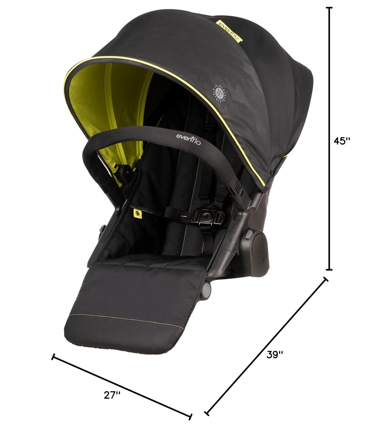 imageEvenflo Pivot Xplore Stroller Wagon Second Seat Gypsy Olive GreenWayfarer Black