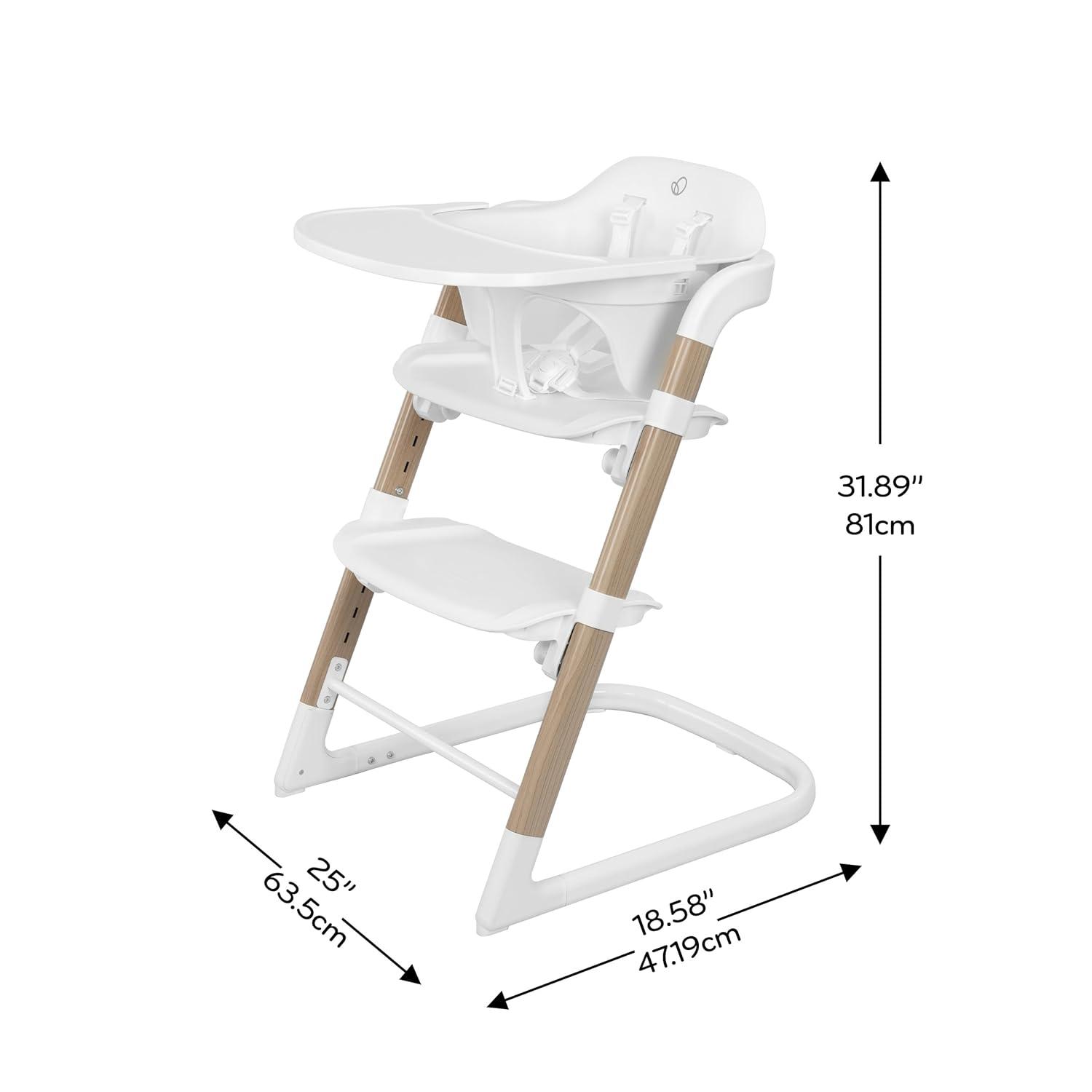 imageEvenflo RightSeat Multistage High Chair Sage GreenSea Salt White