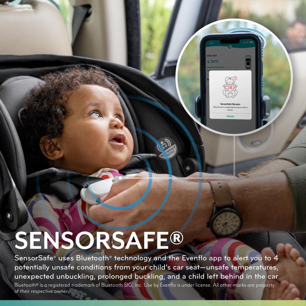 imageEvenflo Shyft DualRide Infant Car Seat Stroller Combo with Carryall Storage Boone GraySylva Pink