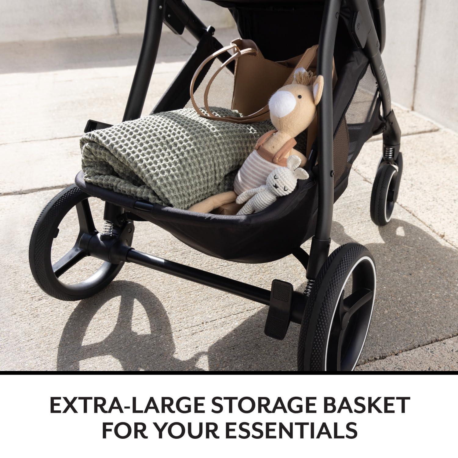 imageEvenflo Shyft Intuiti Travel System Featuring Revolve180 LiteMax NXT Rotating RearFacing Lightweight Preemie and Infant Car Seat with SensorySoothe 330 lbs Dubhan BlackBlack Shale