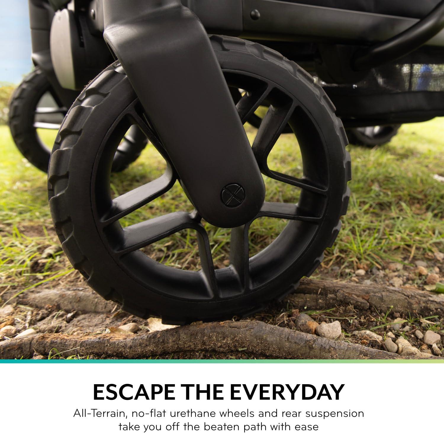 imageEvenflo Shyft Rideshare AllTerrain Performance Stroller Wagon Electric BlueElectric Blue