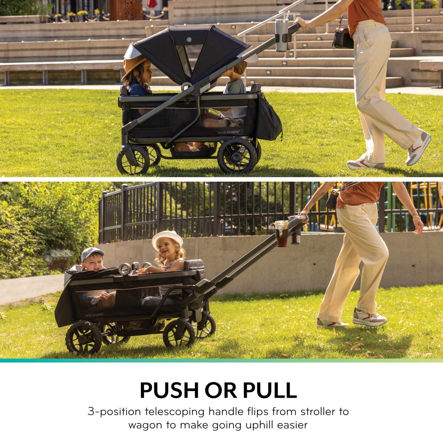 imageEvenflo Shyft Rideshare AllTerrain Performance Stroller Wagon Electric BlueElectric Blue