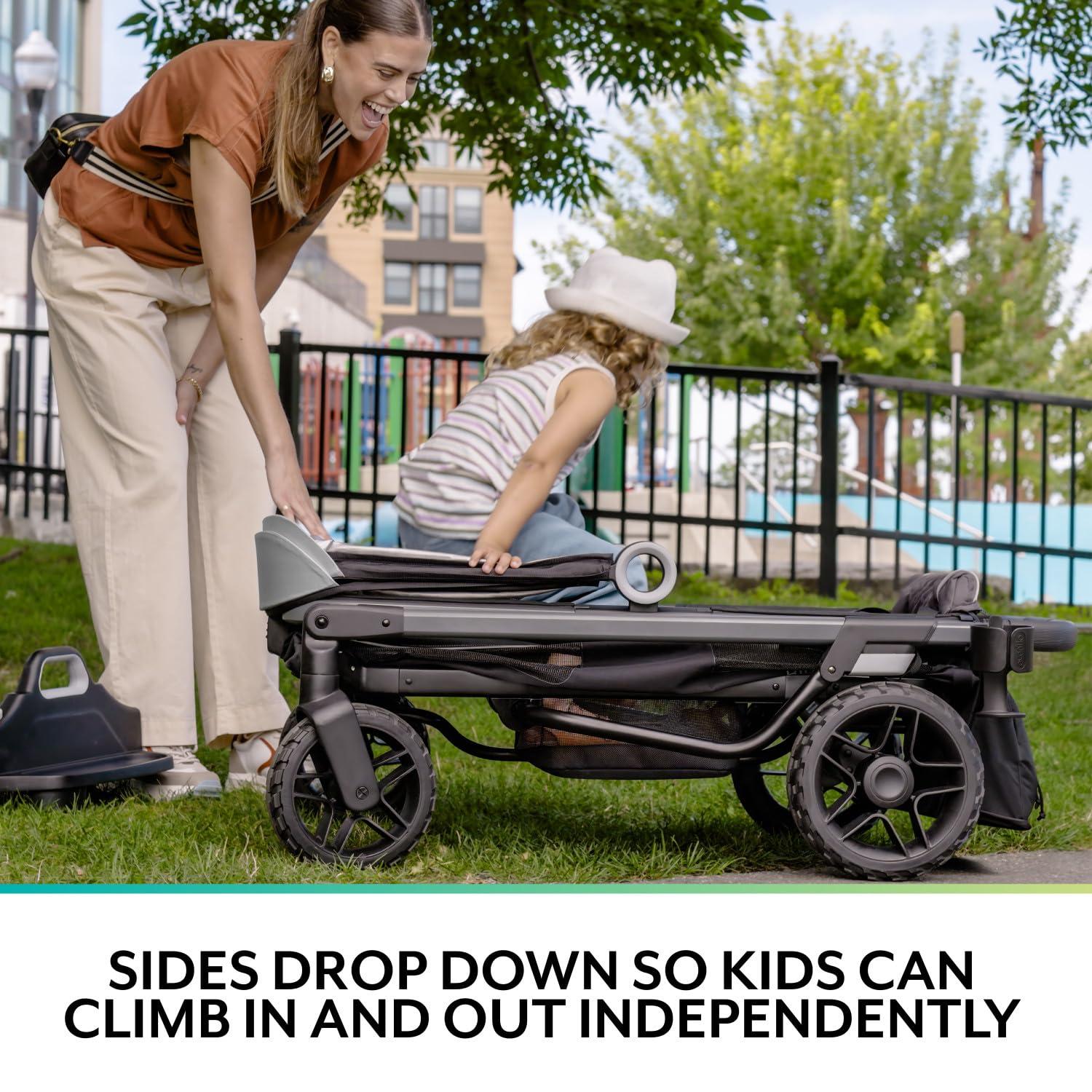 imageEvenflo Shyft Rideshare AllTerrain Performance Stroller Wagon Electric BlueElectric Blue