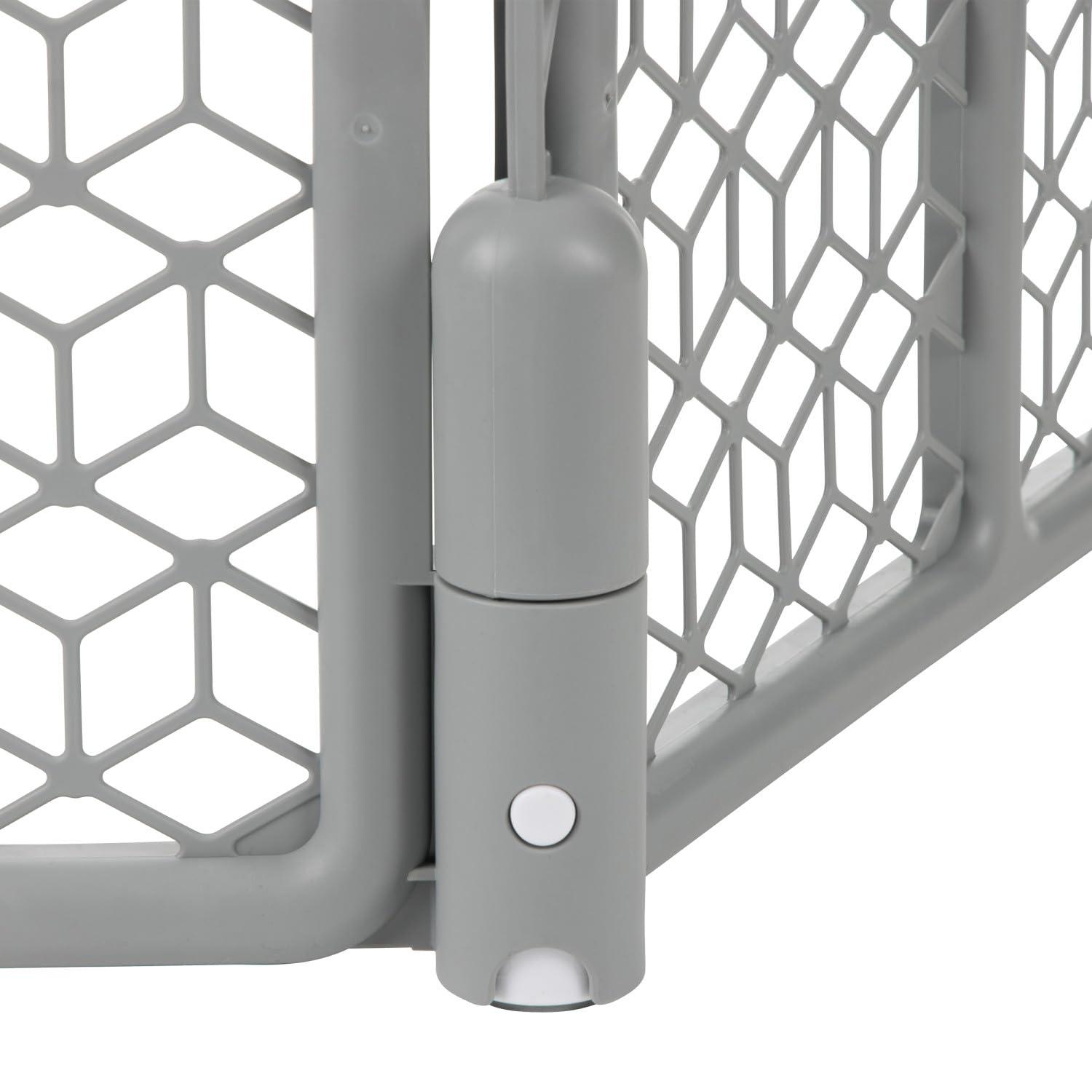 imageEvenflo Versatile Play Space Adjustable Play Area 6Panel Cool GrayCool Gray