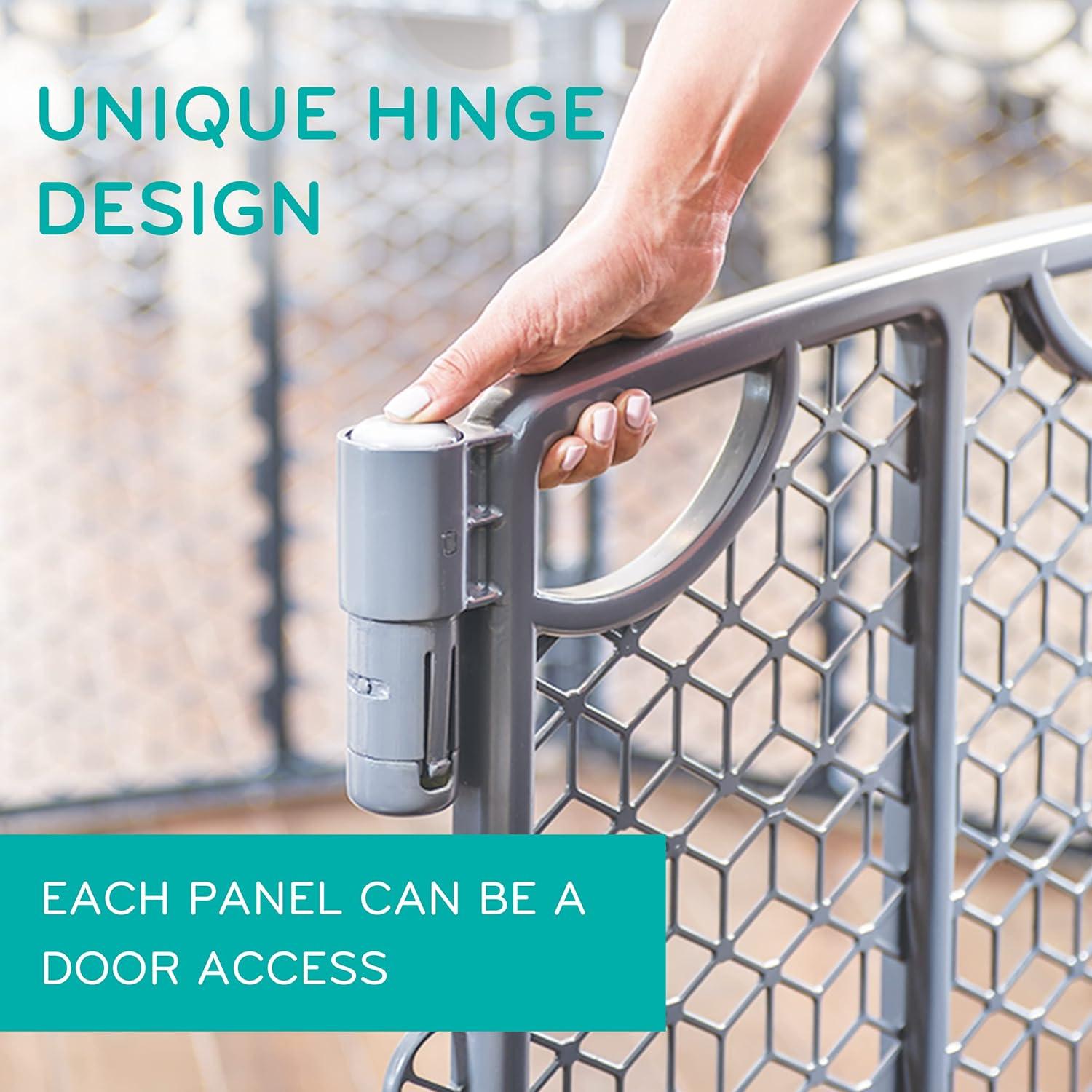 imageEvenflo Versatile Play Space Adjustable Play Area 6Panel Cool GrayCool Gray