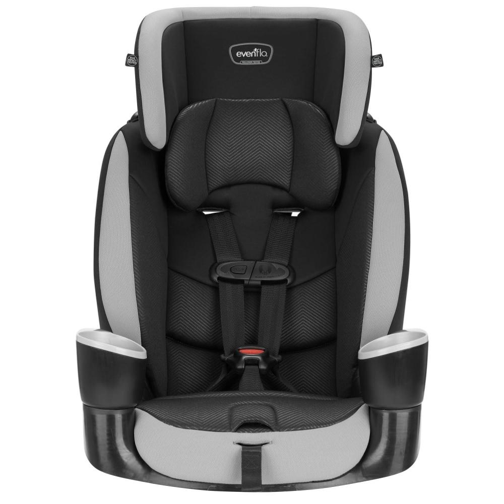 imageEvenflo HighBack Booster Car Seat with Harness 22 to 110lbs Maestro Sport Granite GrayGranite Gray