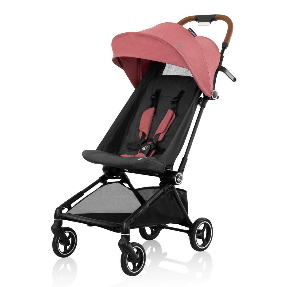 imageEvenflo Hummingbird UltraLightweight Carbon Fiber Stroller Crest GrayCalypte Pink