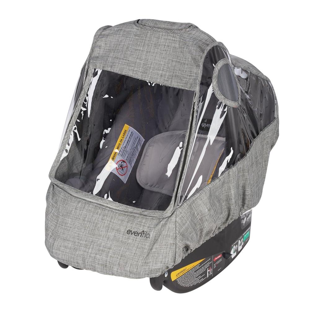 imageEvenflo Infant Car Seat Weather Shield Rain Cover Ventilated Panels Gray Melange