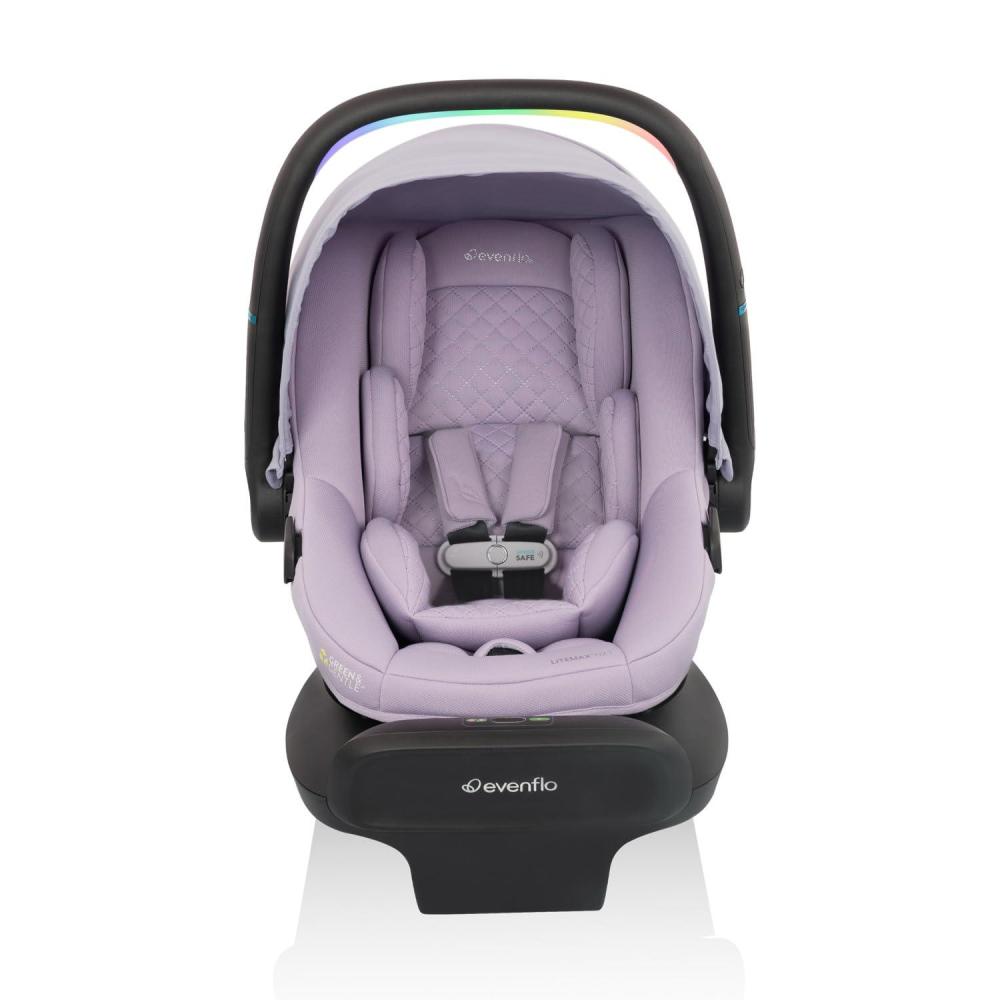 imageEvenflo LiteMax NXT RearFacing Lightweight Preemie and Infant Car Seat 330lbs with SensorySoothe Easy Install with Base QuartzAgate