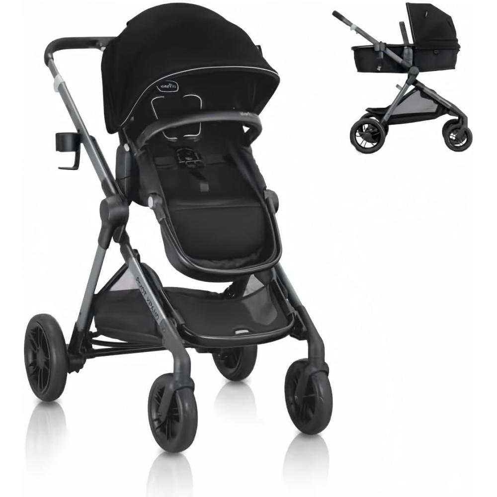 imageEvenflo Pivot Xpand Modular Stroller Sabino GrayAyrshire Black