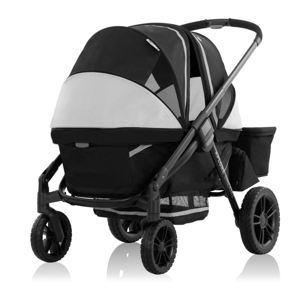 imageEvenflo Pivot Xplore Dreamz AllTerrain Stroller Wagon with Bassinet Insert Voyager GreenJetsetter Black