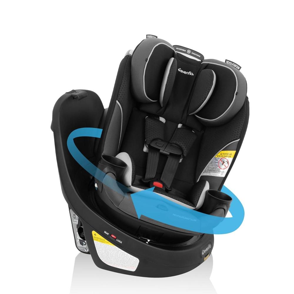 imageEvenflo Revolve360 Slim 2in1 Rotational Car Seat Canton BlackCanton Black