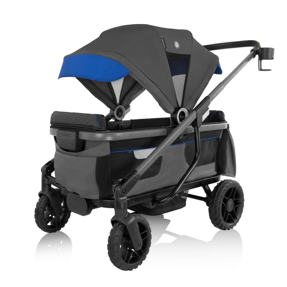 imageEvenflo Shyft Rideshare AllTerrain Performance Stroller Wagon Electric BlueElectric Blue