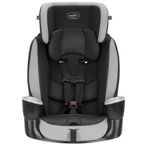 Evenflo High-Back Booster Car Seat with Harness, 22 to 110lbs, Maestro Sport, Granite Gray(Granite Gray)