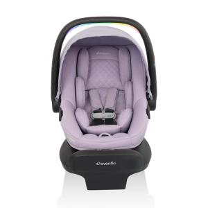 Evenflo LiteMax NXT Rear-Facing Lightweight Preemie and Infant Car Seat 3-30lbs with SensorySoothe. Easy Install with Base (Quartz)(Agate)