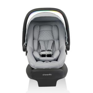 Evenflo LiteMax NXT Rear-Facing Lightweight Preemie and Infant Car Seat 3-30lbs with SensorySoothe. Easy Install with Base (Quartz)(Quartz)