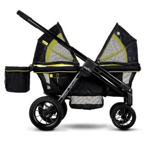Evenflo Pivot Xplore Dreamz All-Terrain Stroller Wagon with Bassinet Insert (Voyager Green)(Wayfarer Black)