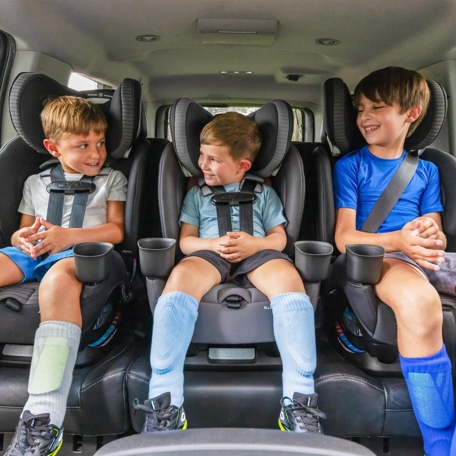 imageAll4Stages Slim 4in1 Convertible Car Seat Baldwin GraySanibel Pink