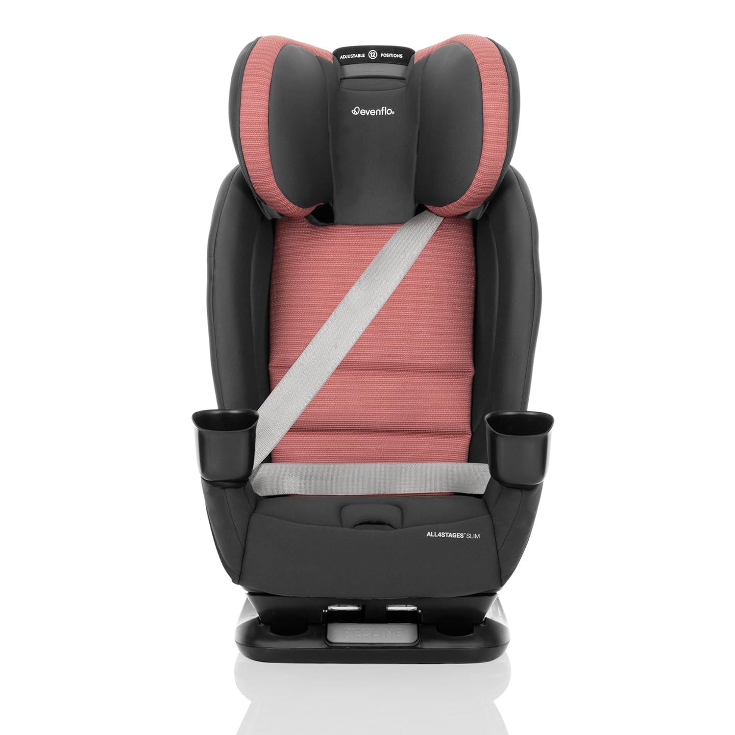 imageAll4Stages Slim 4in1 Convertible Car Seat Baldwin GraySanibel Pink