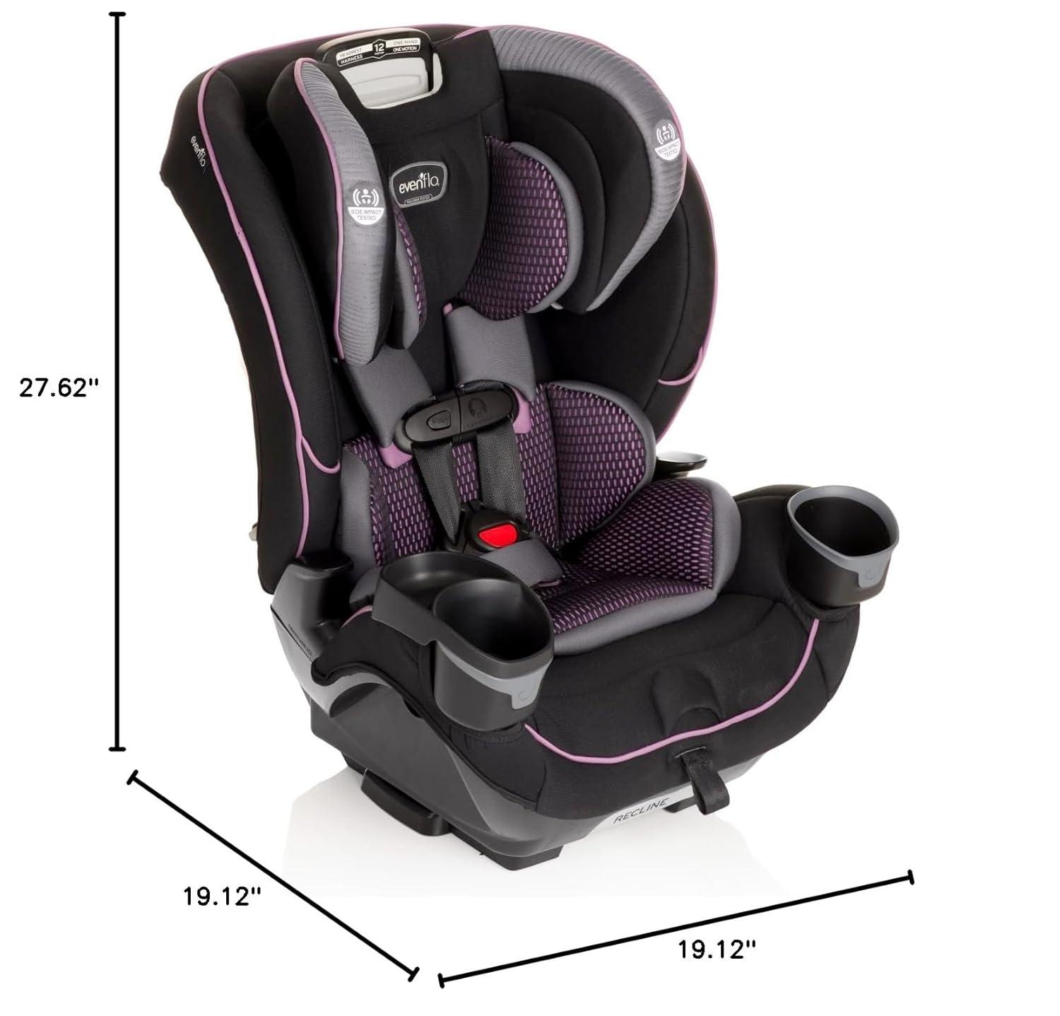 imageEvenflo EveryFitAll4One 3in1 Convertible Car Seat Atlas GreenAugusta Pink