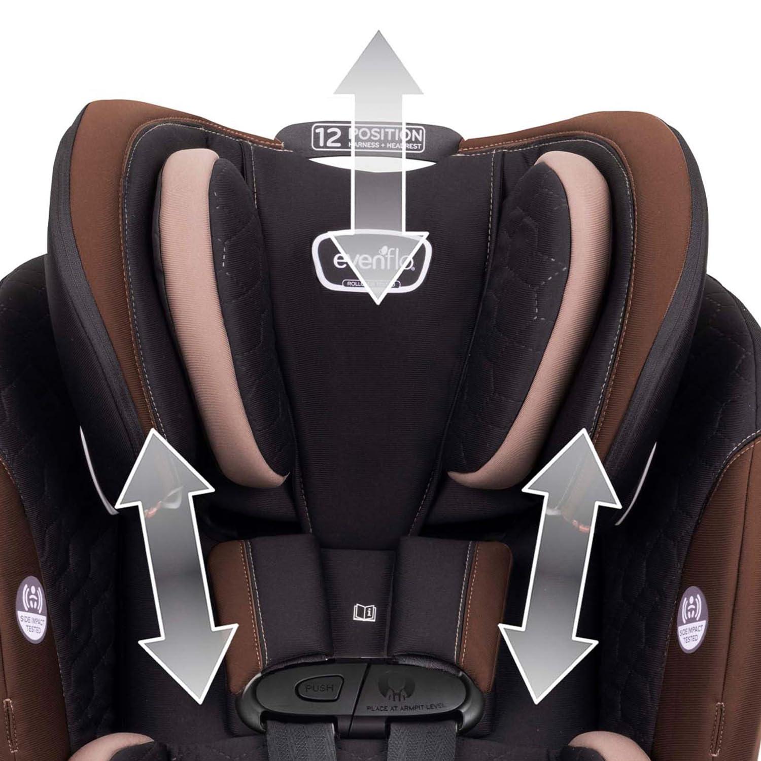 imageEvenflo EveryFitAll4One 3in1 Convertible Car Seat Atlas GreenBelmont Brown