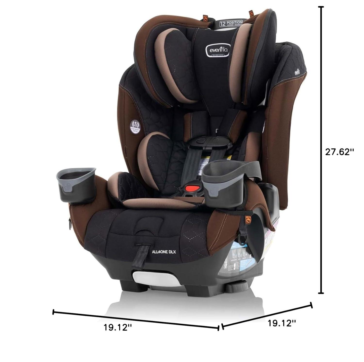 imageEvenflo EveryFitAll4One 3in1 Convertible Car Seat Atlas GreenBelmont Brown