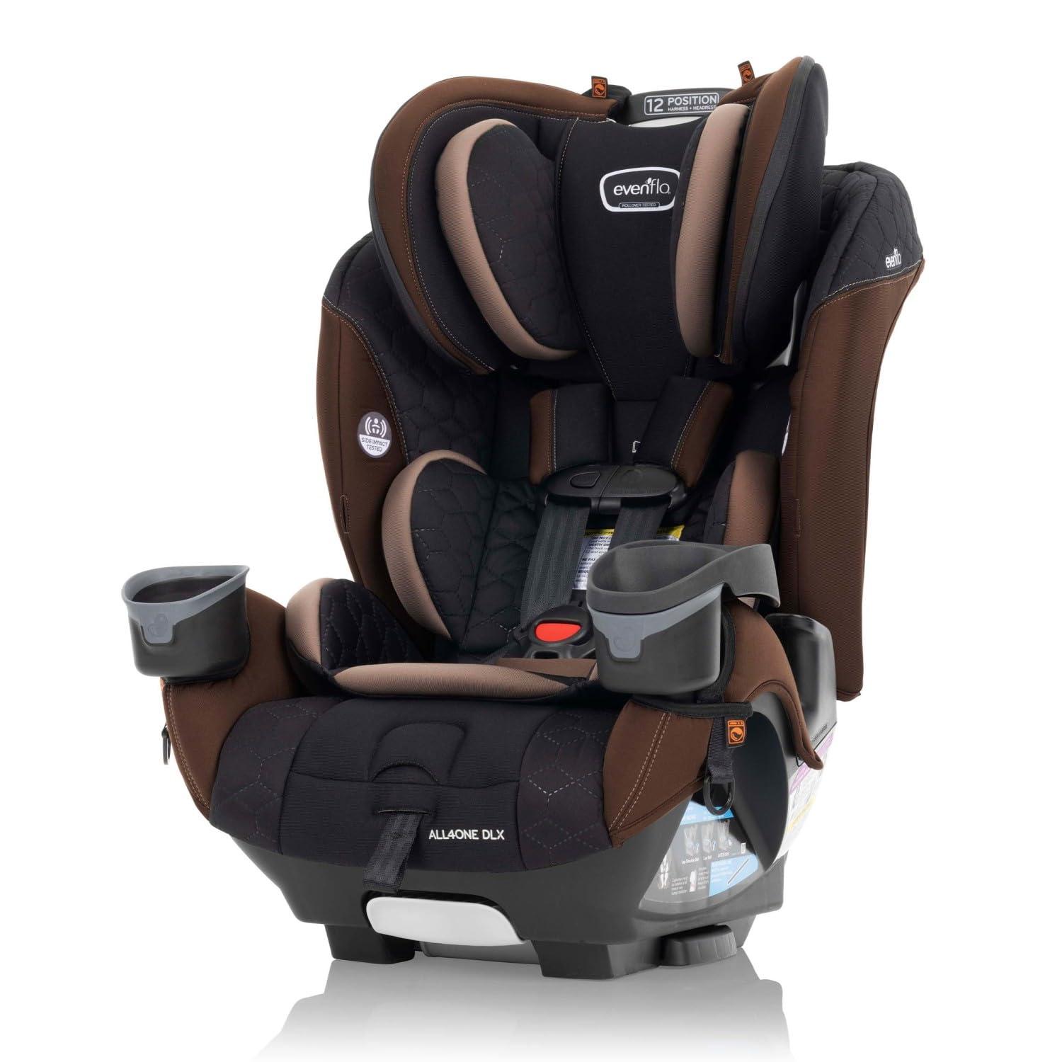imageEvenflo EveryFitAll4One 3in1 Convertible Car Seat Atlas GreenBelmont Brown