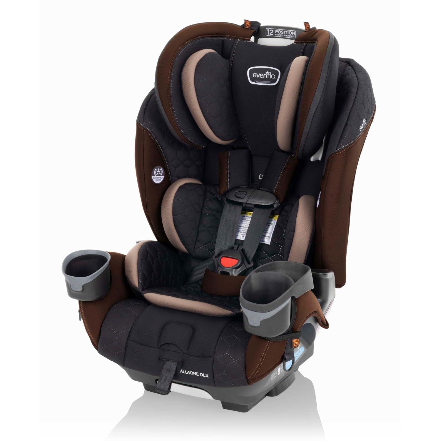 imageEvenflo EveryFitAll4One 3in1 Convertible Car Seat Atlas GreenBelmont Brown