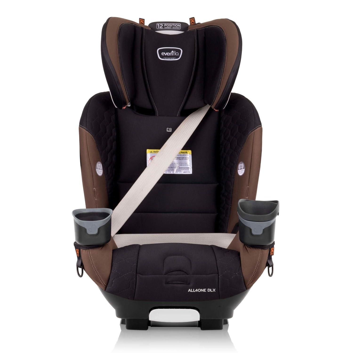 imageEvenflo EveryFitAll4One 3in1 Convertible Car Seat Atlas GreenBelmont Brown