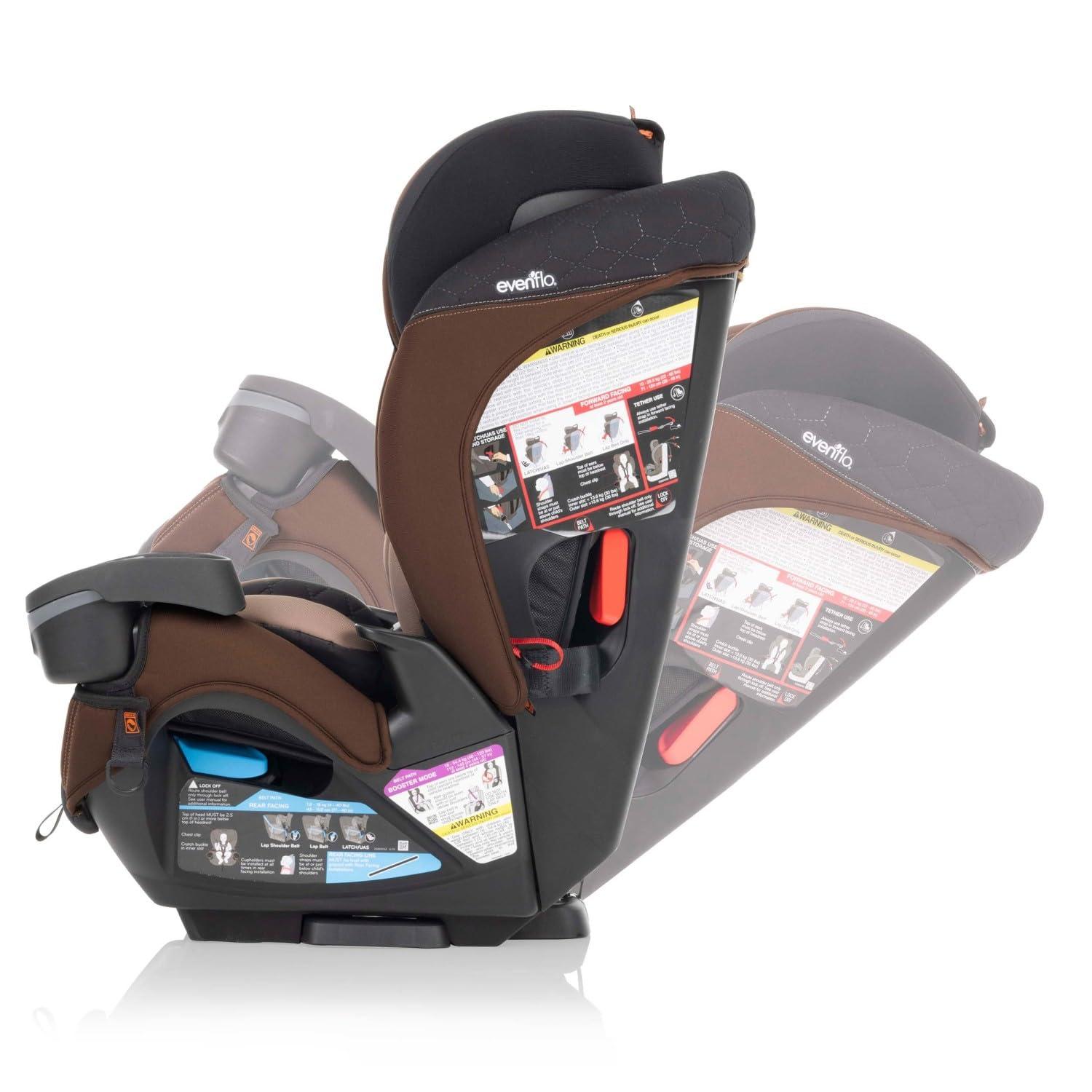 imageEvenflo EveryFitAll4One 3in1 Convertible Car Seat Atlas GreenBelmont Brown