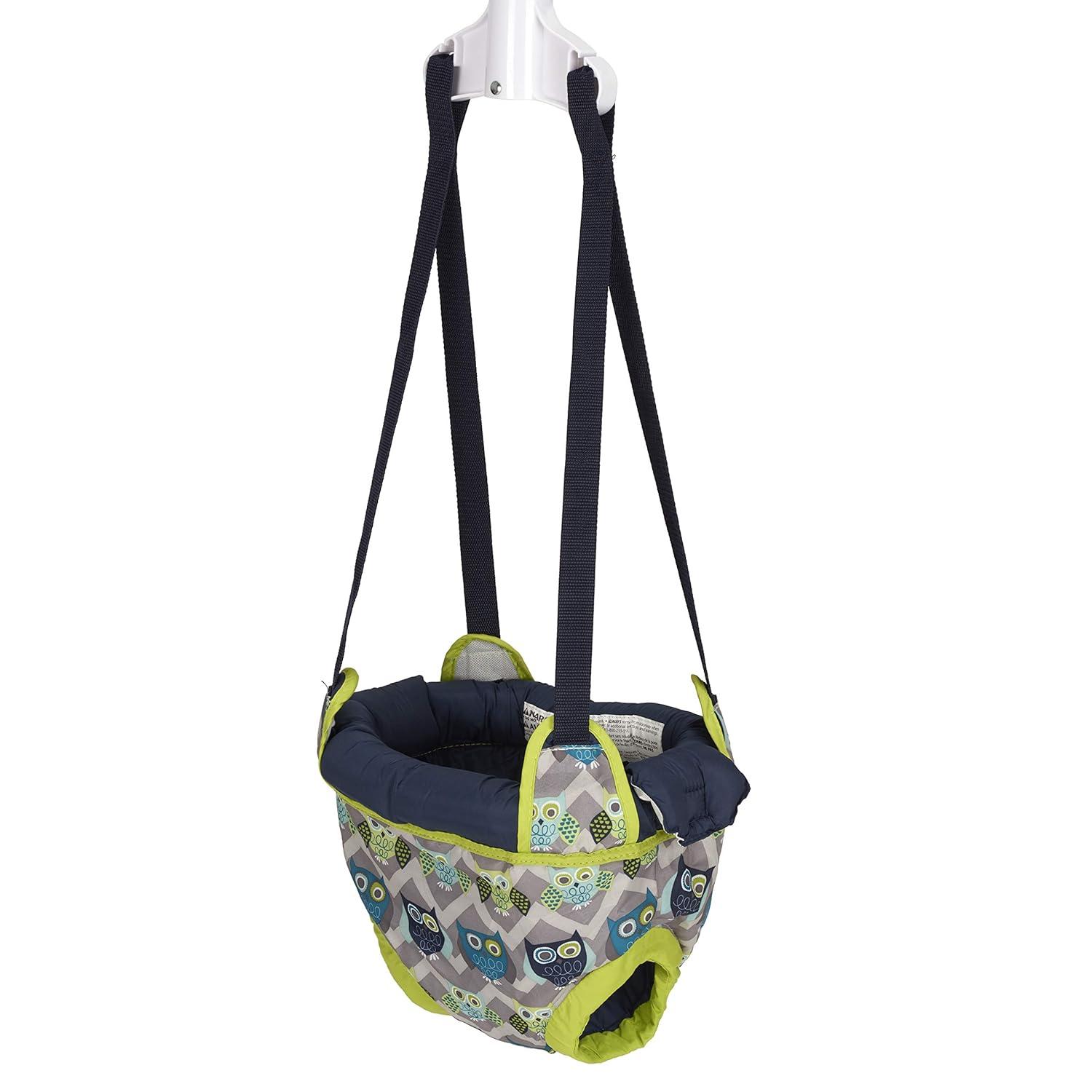 imageEvenflo Exersaucer Johnny Jumper Featuring EasytoUse Clamp Attachment for Quick and ToolFree Set Up and Adjustable Straps to Customize the Height for Your Child RooOwl