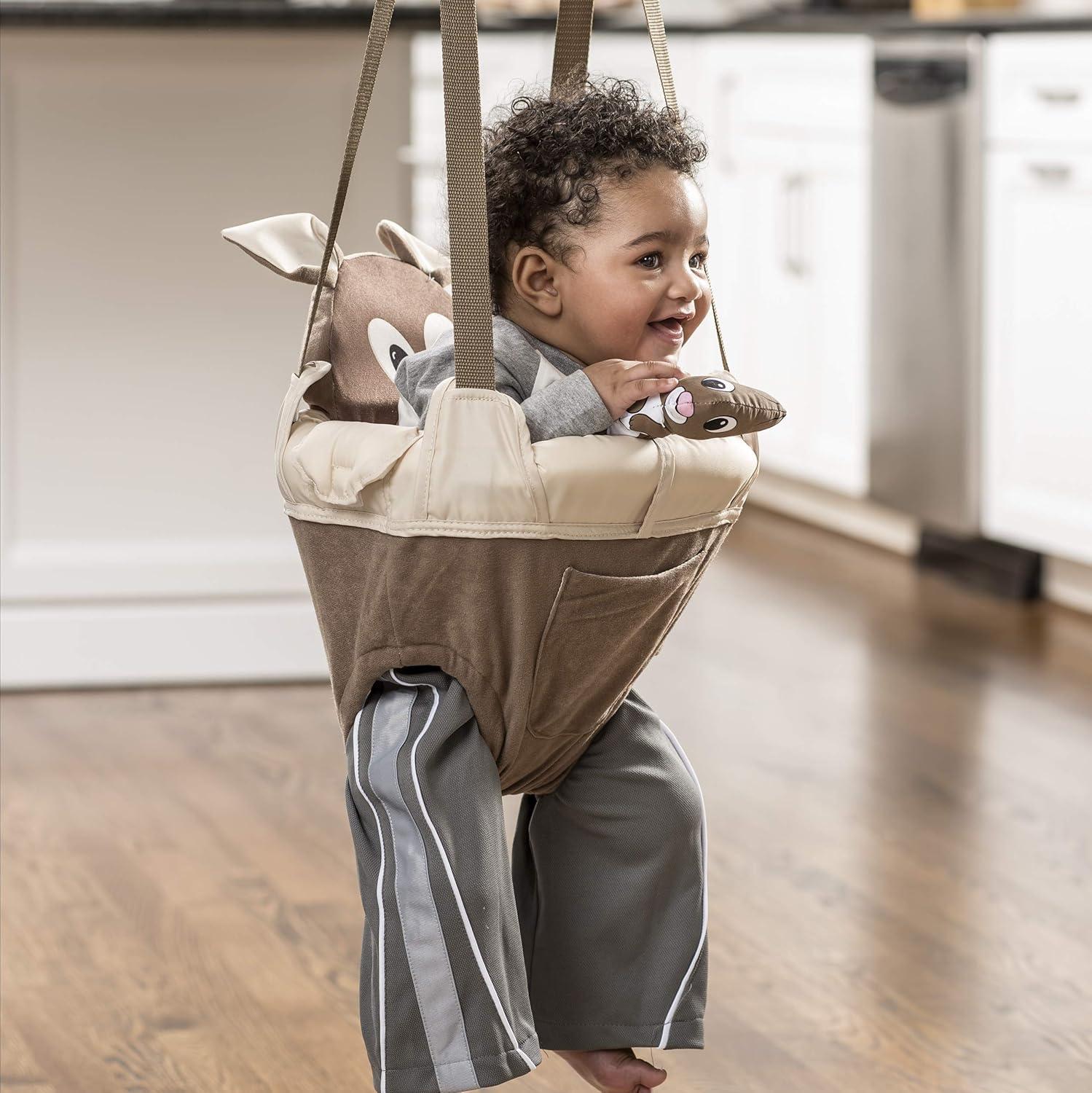 imageEvenflo Exersaucer Johnny Jumper Featuring EasytoUse Clamp Attachment for Quick and ToolFree Set Up and Adjustable Straps to Customize the Height for Your Child RooRoo