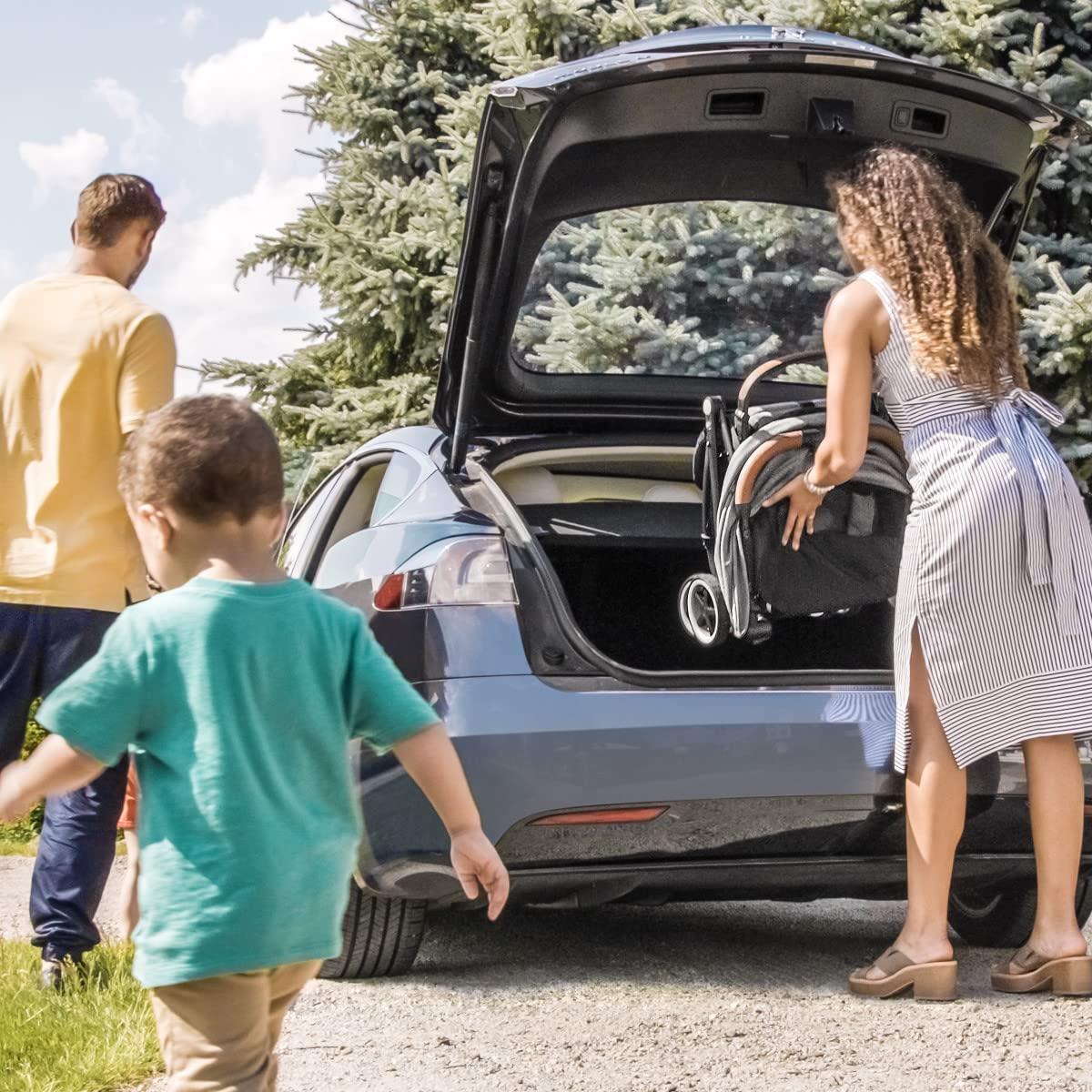 imageEvenflo Gold Otto 18812337 SelfFolding Lightweight Travel Infant Toddler Baby Stroller with Automatic Fold Operation Opal PinkSapphire