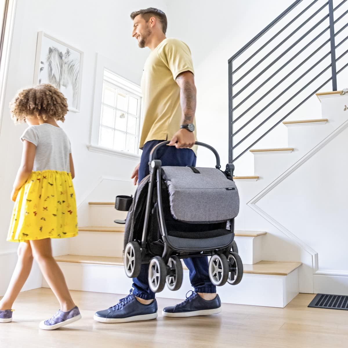 imageEvenflo Gold Otto 18812337 SelfFolding Lightweight Travel Infant Toddler Baby Stroller with Automatic Fold Operation Opal PinkSapphire