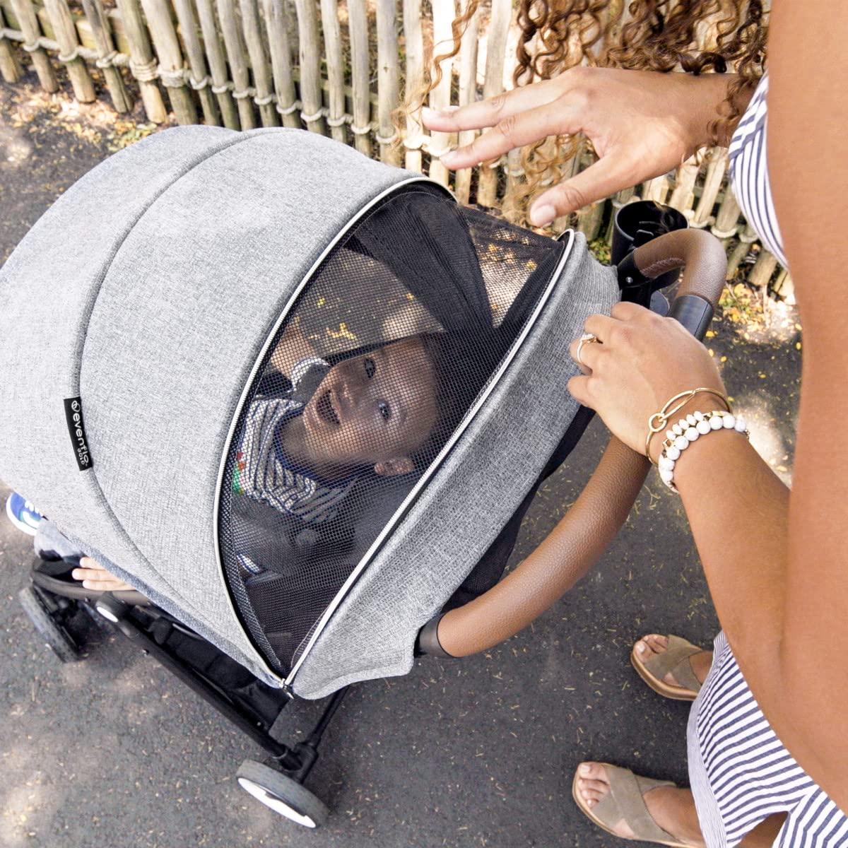 imageEvenflo Gold Otto 18812337 SelfFolding Lightweight Travel Infant Toddler Baby Stroller with Automatic Fold Operation Opal PinkSapphire